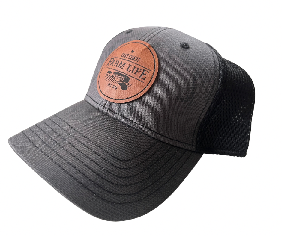 Grey / Black “Farmer” Hat – East Coast Farm Life Clothing Company